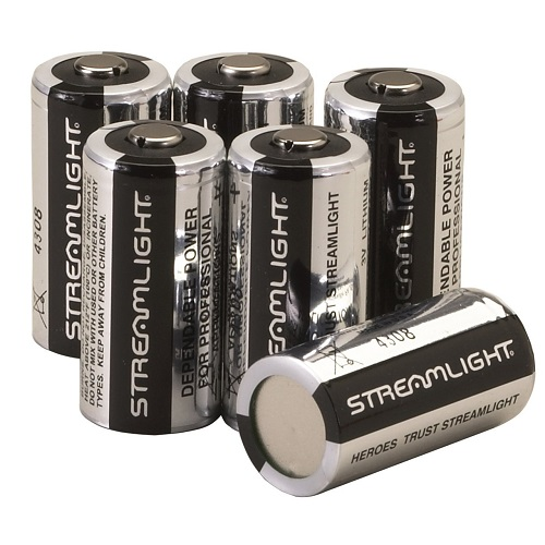 Streamlight 85180 CR123A Lithium Button Top Batteries - Pack of 6