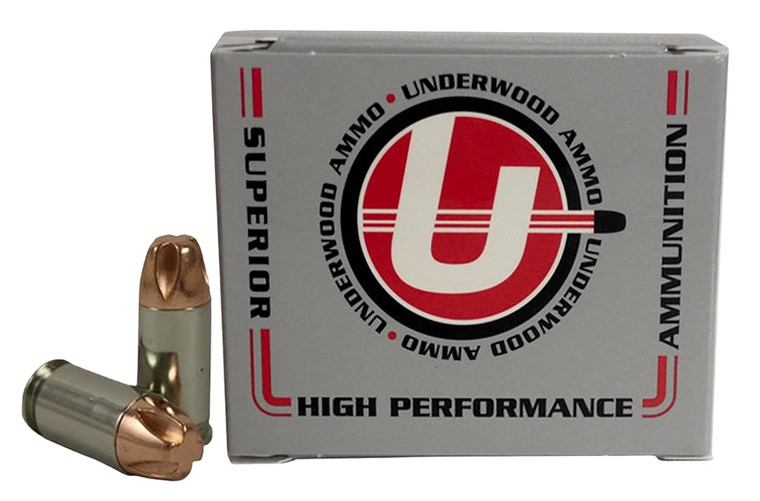 Underwood Ammo UA 641 .380 ACP +P 90-Grain Monolithic Solid Flat Point Handgun Rounds, 20 Rounds per Box, 10 Boxes per Case