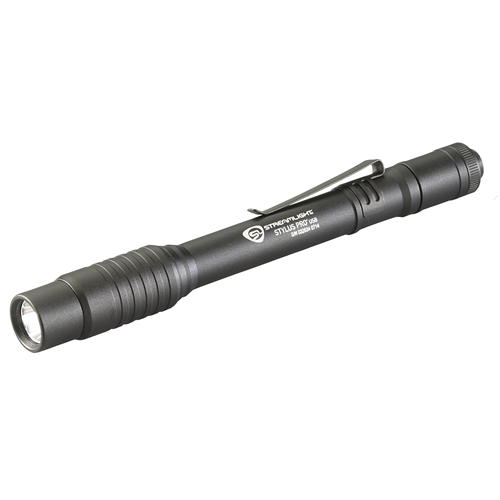 Streamlight Stylus Pro USB Rechargeable Penlight - Compact, Bright, and Versatile Black Flashlight