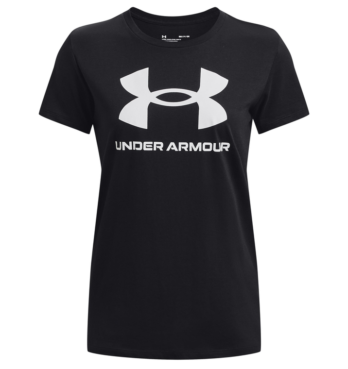 Under Armour Women's UA Sportstyle Graphic Short Sleeve - Black/White, Small