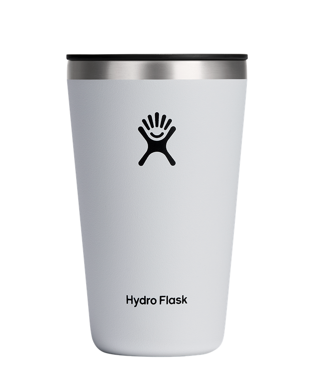 Hydro Flask All Around Insulated Tumbler 16oz - White with Press-In Lid