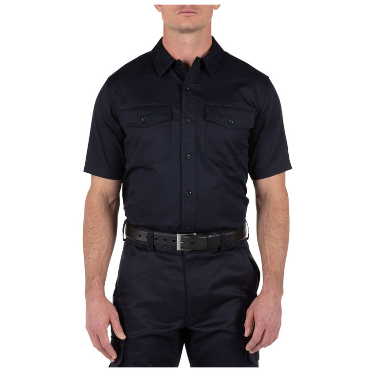 5.11 Tactical Company Shirt S/S – Fire Navy, Short Sleeve Tactical Shirt with NFPA 1975 Certification
