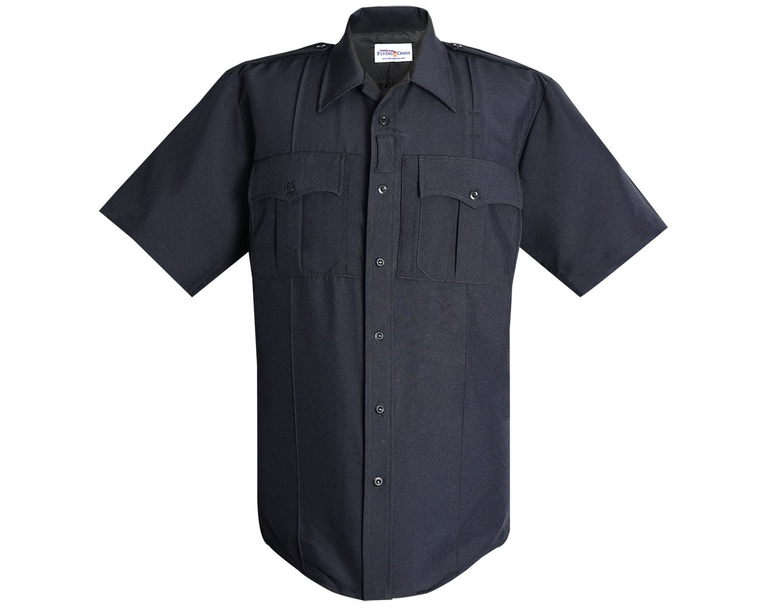 Flying Cross Command Power Stretch Short Sleeve Shirt with Zipper - 3X-Large LAPD Navy