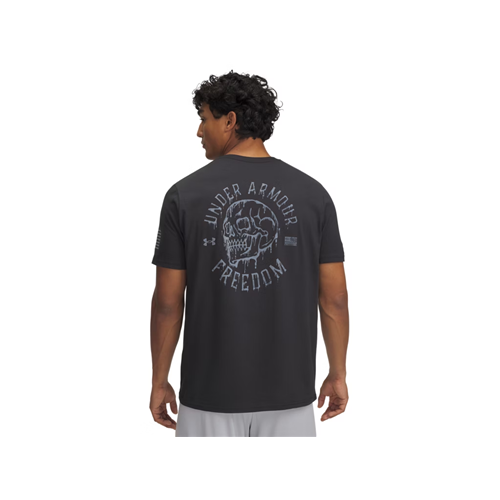 Under Armour UA M Freedom Skull Short Sleeve T-Shirt - X-Large, Black / Steel