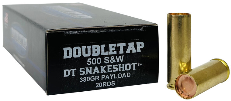 DoubleTap Ammunition 500SWSS2 500 S&W Magnum Snake Shot - 380 Grain, 20 Rounds per Box