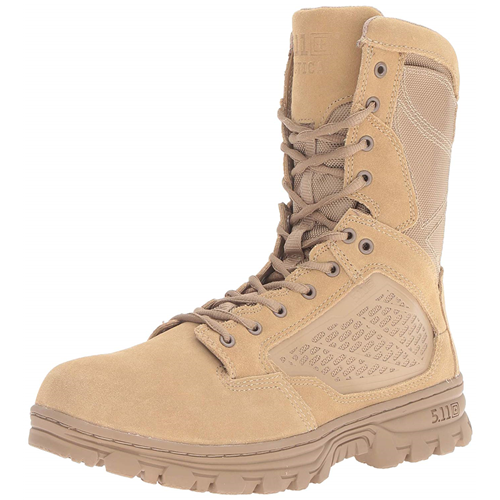 5.11 Tactical ATAC 2.0 8 Desert Tactical Boots with Dual Durometer Ortholite Footbed – Size 8.5, Regular Width