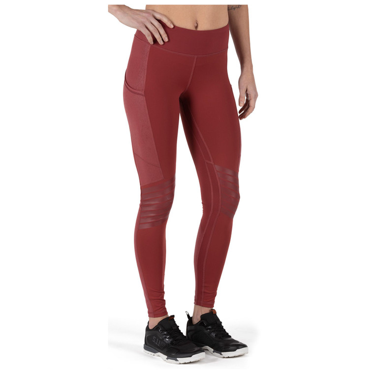 5.11 Tactical Abby Tight Part Number 64433-569-2 in Cabernet – Versatile Tactical Fit with Pockets and Tear-Resistant Details