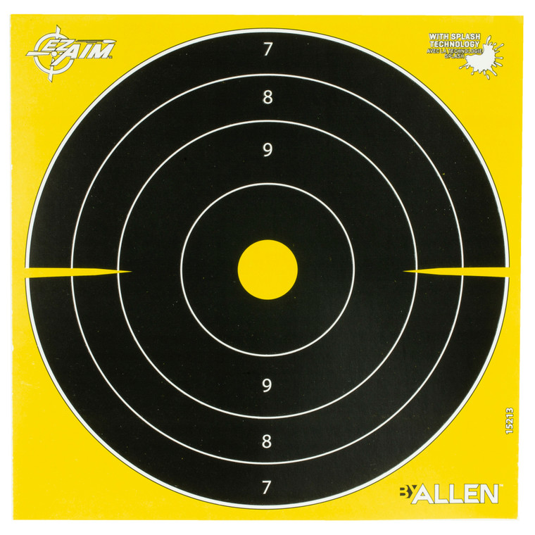 Allen Company EZ Aim 8x8 Bullseye Targets - 25 Pack for Indoor and Outdoor Shooting