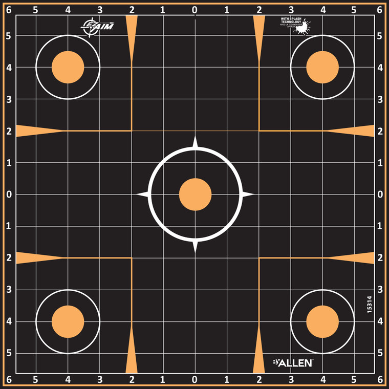 Allen Company EZ Aim 12x12 Shooting Targets - Pack of 5