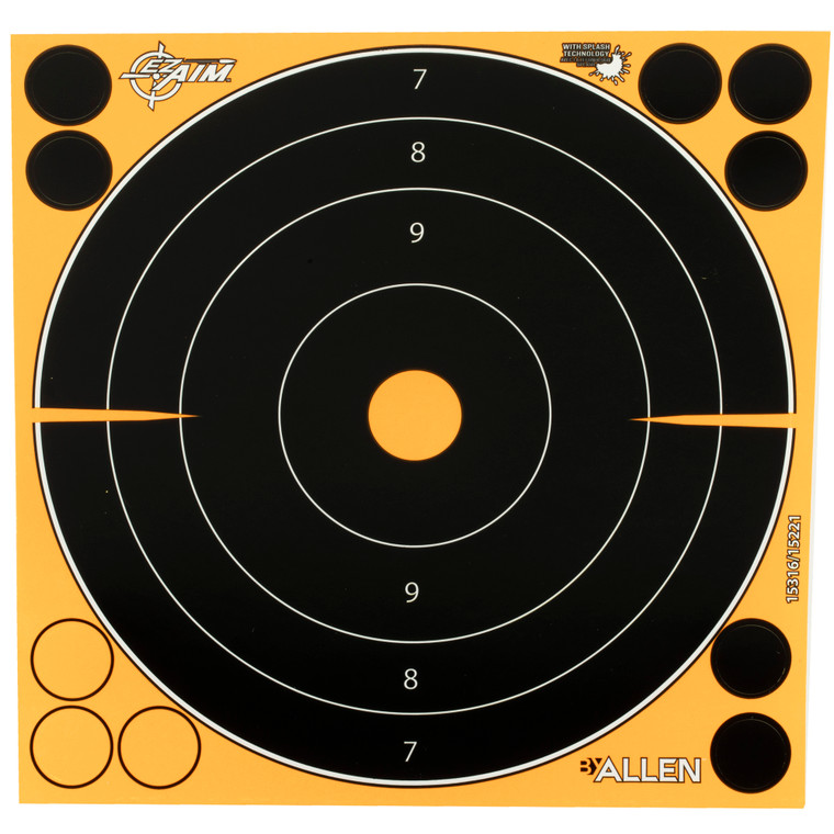 Allen Company EZ Aim Adhesive 8-Inch Reactive Paper Bullseye Targets (6 Pack)