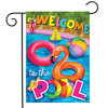 WELCOME TO THE POOL GARDEN FLAG