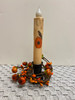  PUMPKIN W/ CROW 7" LED TAPER TIMER CANDLE