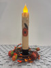 PUMPKIN W/ CROW 7" LED TAPER TIMER CANDLE