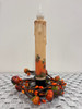 PUMPKIN PATCH PANORAMA 7" CREAM  LED TAPER TIMER CANDLE