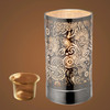 SILVER SECRET GARDEN TOUCH LAMP W/ TART MELTER/OIL DIFFUSER