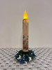 COLOR BUTTERFLY PANORAMA 7" CREAM LED TAPER TIMER CANDLE