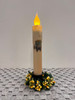 ANTIQUE TRUCK W/ SUNFLOWERS 7" CREAM LED TAPER TIMER CANDLE 