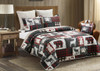 MOUNTAIN TRAILS KING SIZE QUILT SET & 2 SHAMS W/TOTE BAG