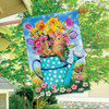 BUNNY AND WATERING CAN HOUSE FLAG