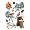 WINTER WOODLAND BIRDS WINDOW CLINGS