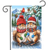 WINTER CHIPMUNKS GARDEN FLAG