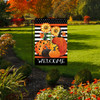 PUMPKINS AND STRIPES GARDEN FLAG