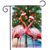 FESTIVE FLAMINGOS GARDEN FLAG