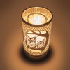SILVER LOVING OWLS TOUCH LAMP