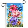 BUTTERFLIES AND PEONIES GARDEN FLAG