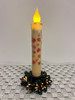 FALLING MAPLE LEAVES 7" LED TAPER TIMER CANDLE