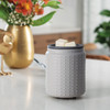 GRAY HOBNAIL WAX WARMER WITH SILICONE DISH