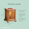 VINTAGE STYLE BULB ILLUMINATION FRAGRANCE WARMER WOOD & CANE