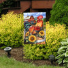 FARMYARD ROOSTER GARDEN FLAG