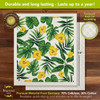 YELLOW TROPICAL FLOWERS SWEDISH DISHCLOTH