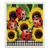 LADYBUGS AND SUNFLOWERS SWEDISH DISHCLOTH