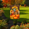 FALL BIRDHOUSE TRIO GARDEN FLAG