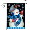 SNOWMAN GREETING GARDEN FLAG