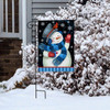 SNOWMAN GREETING GARDEN FLAG