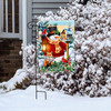 WINTER LANTERN SNOWMAN GARDEN FLAG