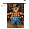 PRIMITIVE SCARECROW GARDEN FLAG