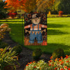 PRIMITIVE SCARECROW GARDEN FLAG