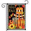 HAPPY FALL PUMPKIN STACK GARDEN FLAG