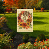 HARVEST SUNFLOWER WREATH GARDEN FLAG