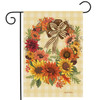 HARVEST SUNFLOWER WREATH GARDEN FLAG