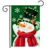 SNOWMAN IN LIGHTS GARDEN FLAG