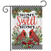 HOLIDAY HOME SWEET HOME CARDINALS GARDEN FLAG