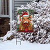 HOLIDAY HIGHLAND COW GARDEN FLAG