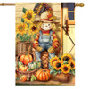 COUNTRY SCARECROW HOUSE FLAG