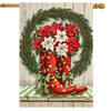 CHRISTMAS COWBOY BOOTS HOUSE FLAG