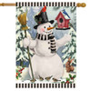 WINTER WELCOME SNOWMAN HOUSE FLAG